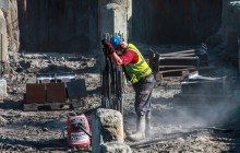 Werkzaamheden in bouwput aquaduct