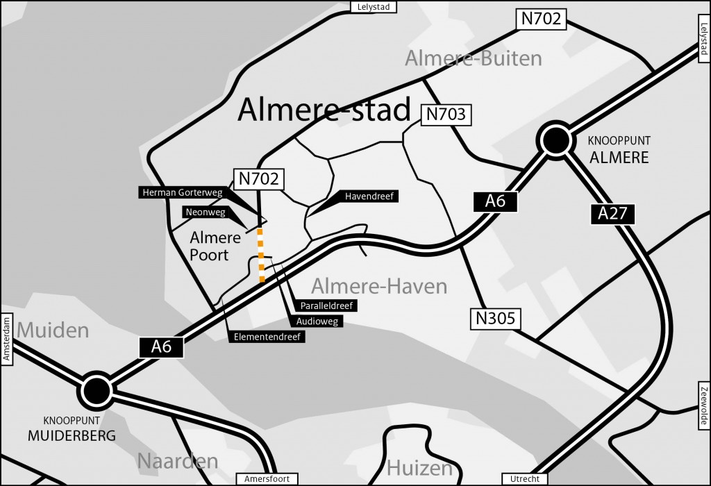 vanAnaarBeter-kaart Hogering Almere (A6)
