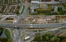Luchtfoto van traject A9 ter hoogte van Amstelveen