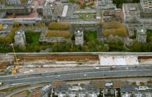 Luchtfoto van traject A9 ter hoogte van Amstelveen