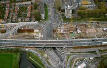 Luchtfoto van traject A9 ter hoogte van Amstelveen